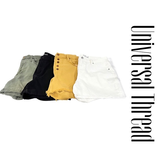Universal Thread Pants - Universal Thread 4pc Denim Shorts Bundle Size 12/31 PreLoved Great Condi…
